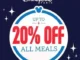 20% off all meals offer Disneyland Paris