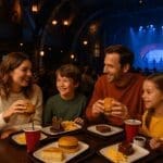 Burgers and desserts at Café Hyperion Disneyland Paris