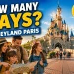 how many days at disneyland paris planning guide with family using park map and castle in background
