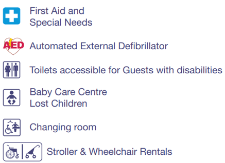 Disneyland Paris accessibility map key